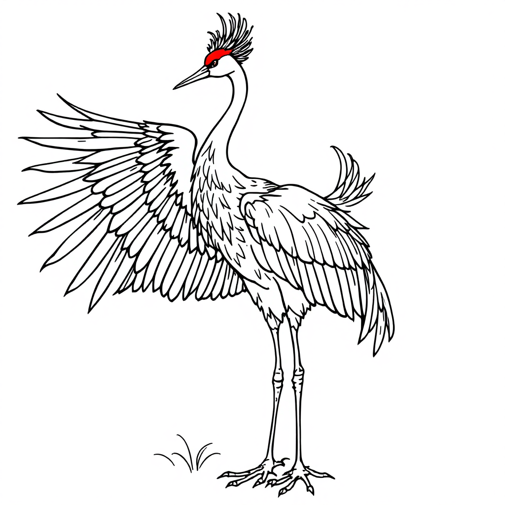 Bird Coloring: Crane Dance