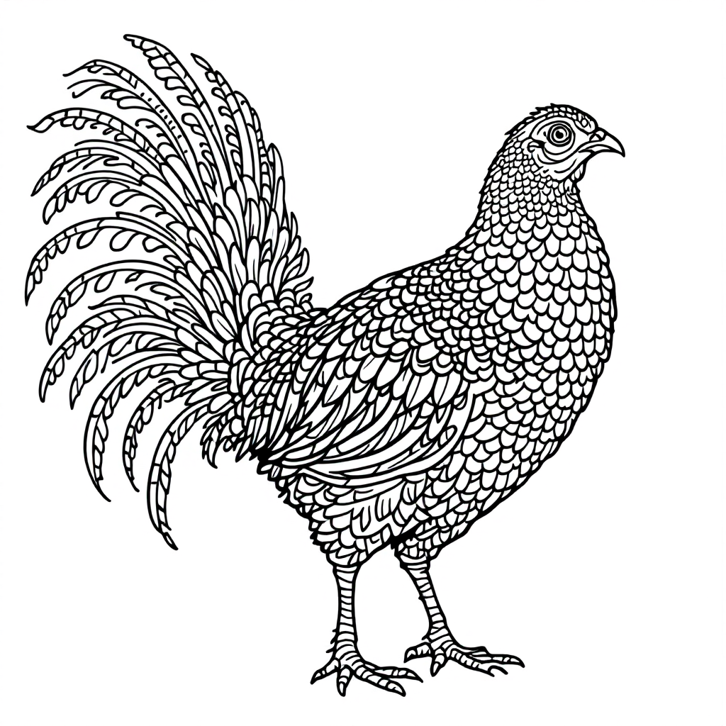 Bird Coloring: Pheasant Plumage