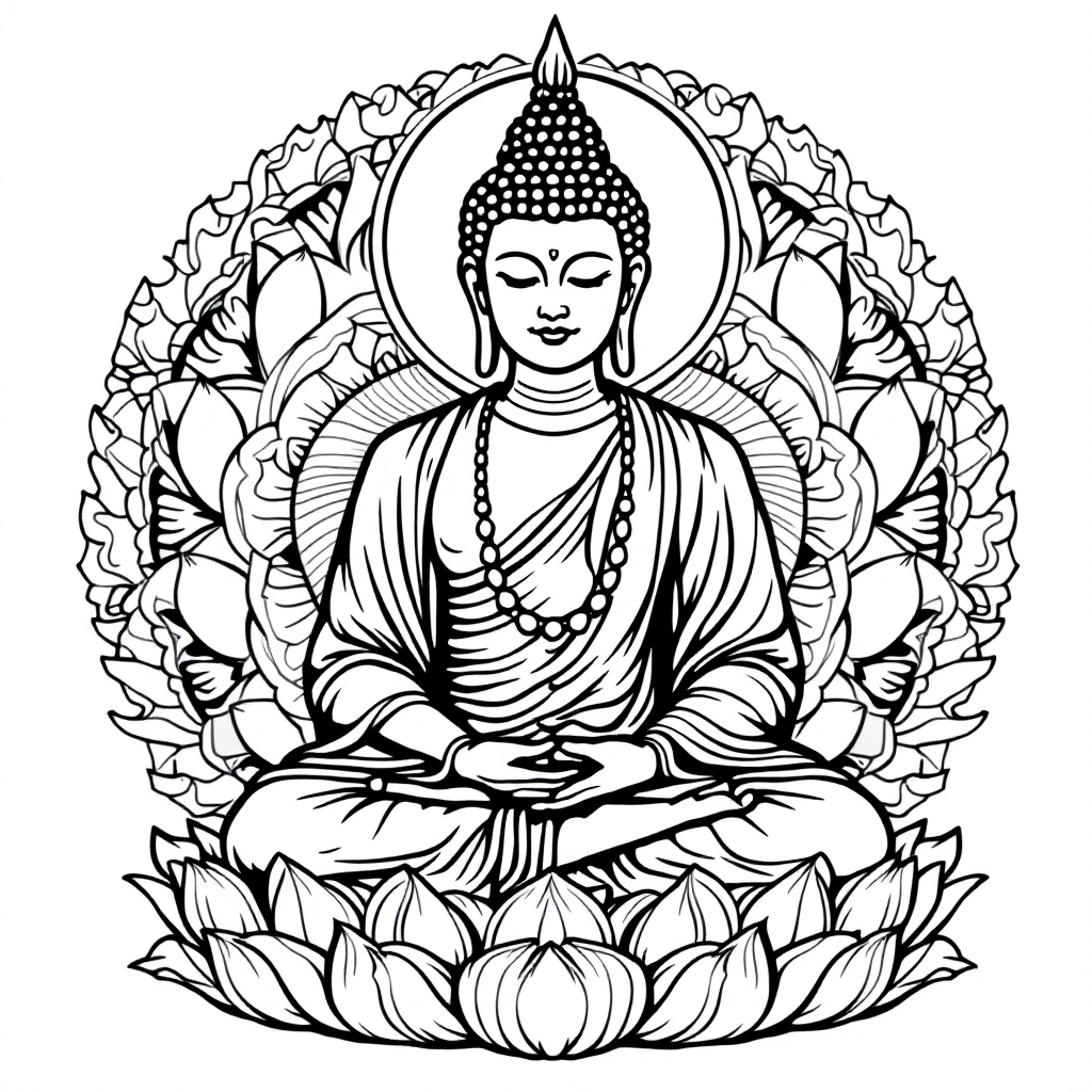 Deity Coloring: Buddha Enlightened