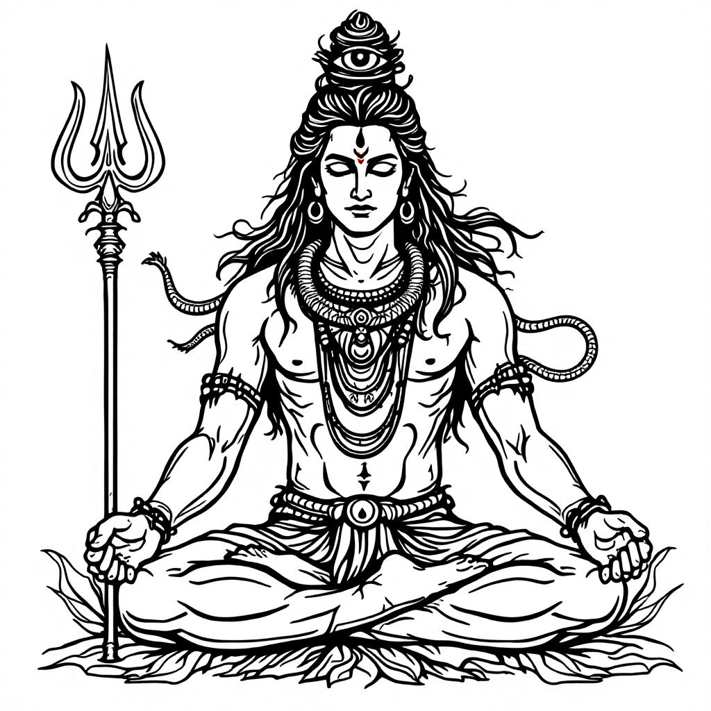 Deity Coloring: Krishna Divine