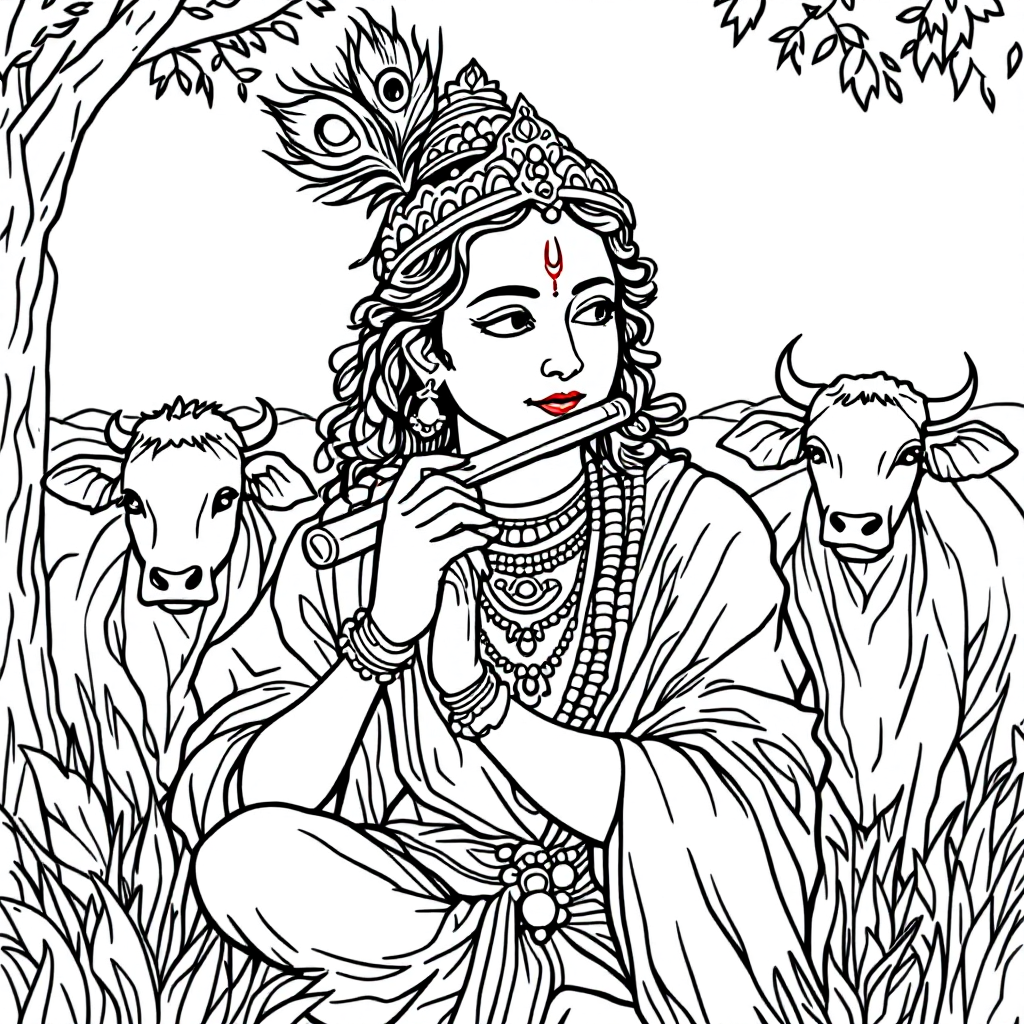 Deity Coloring: Lakshmi Abundance