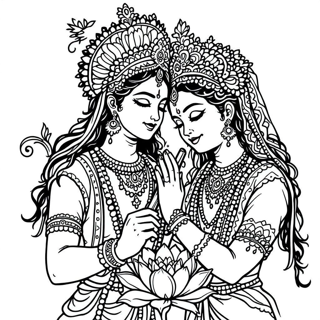 Deity Coloring: Vishnu Preserver