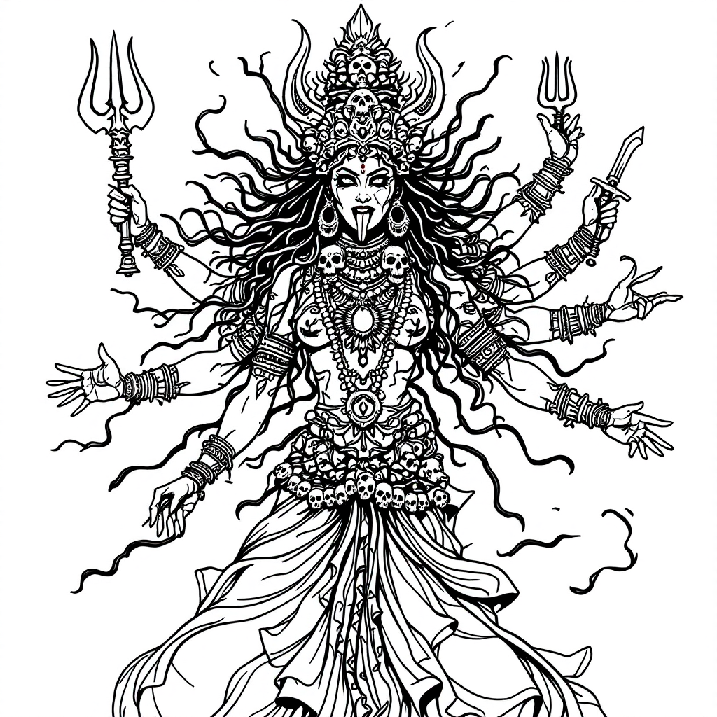 Deity Coloring: Parvati Grace