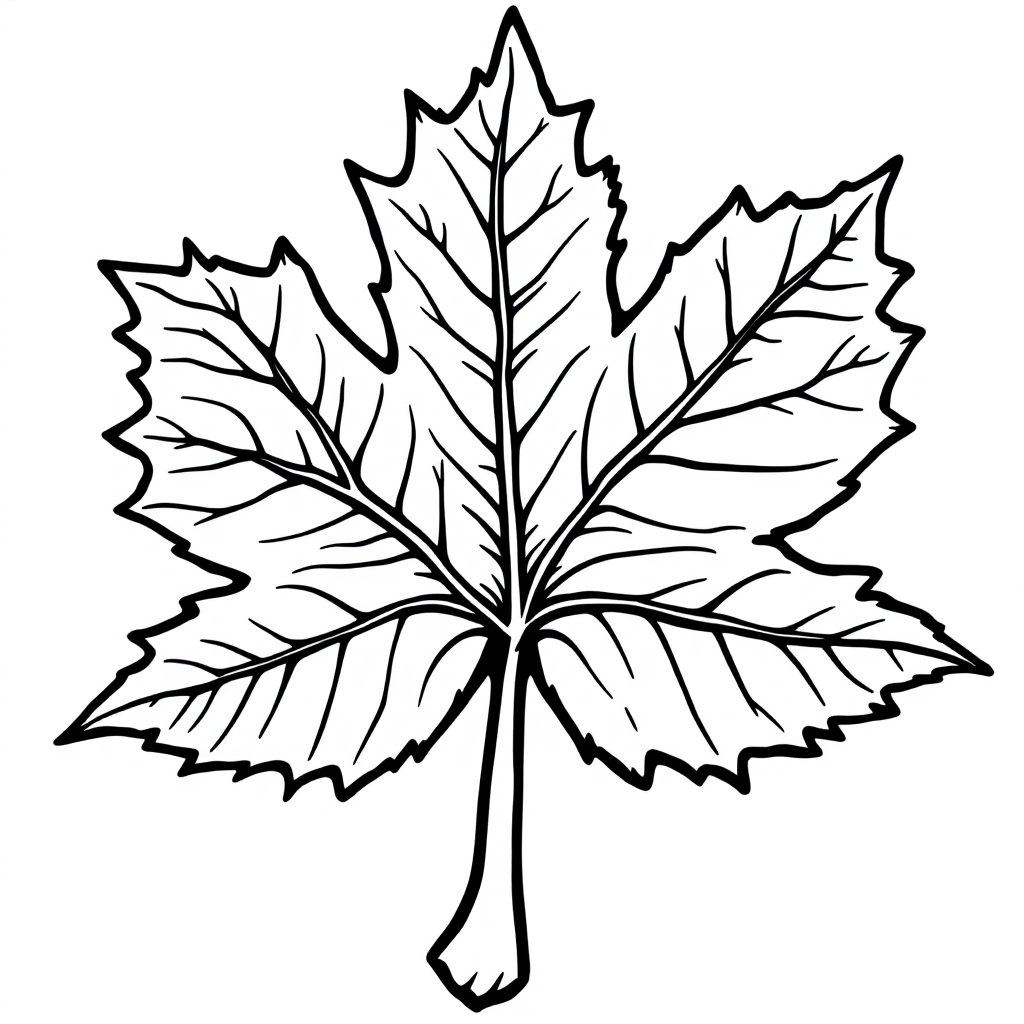 Nature Coloring: Maple Leaf Collection