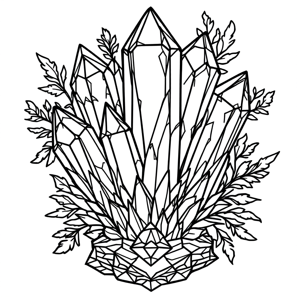 Nature Coloring: Crystal Formation