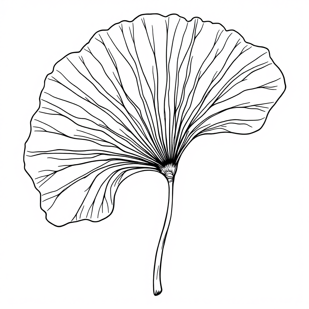 Nature Coloring: Ginkgo Branch