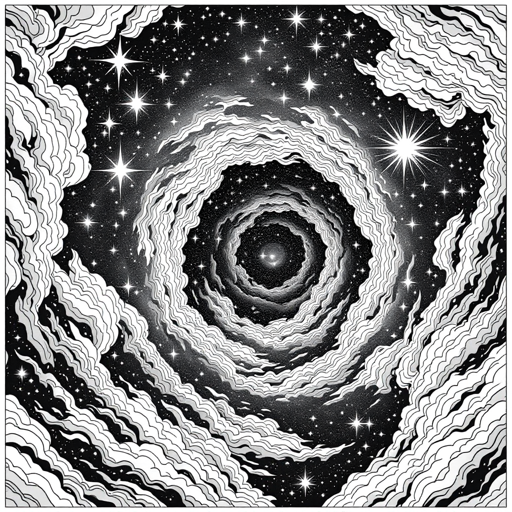 Universe Coloring: Nebula Cloud