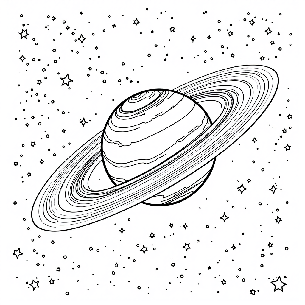 Universe Coloring: Saturn Rings