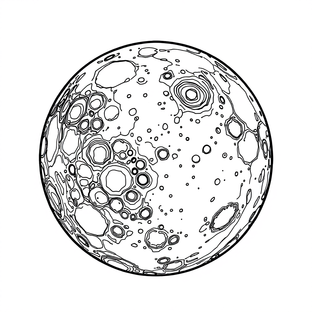 Universe Coloring: Mercury Craters