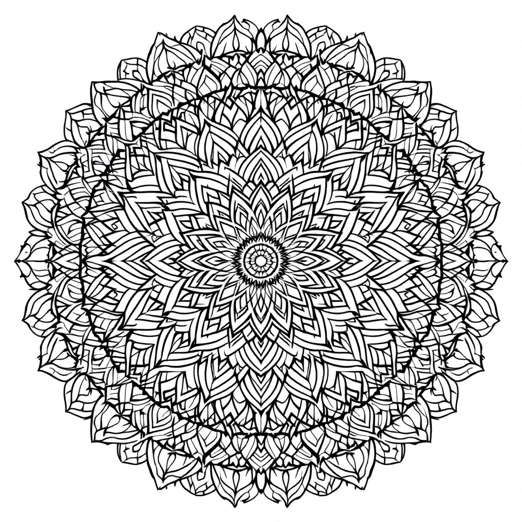 Mandala Coloring: Chakra Petals Mandala