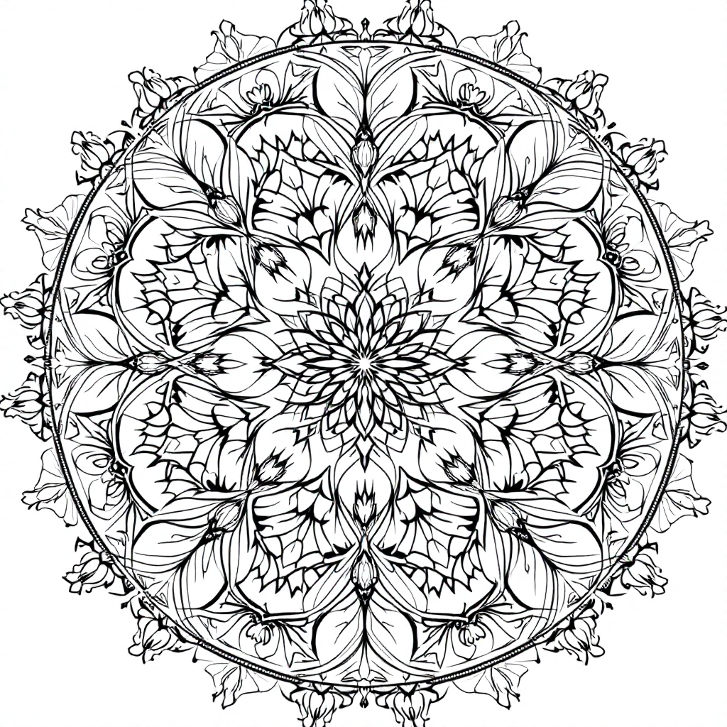 Mandala Coloring: Dragonfly Dance Mandala