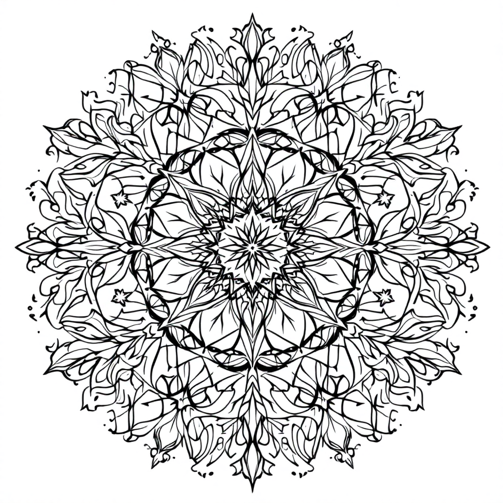 Mandala Coloring: Mandala of the Seasons