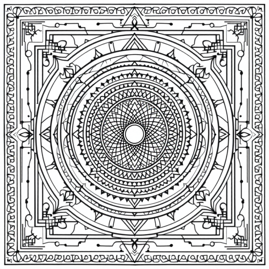 Yantra Coloring: Simple Bindu Yantra