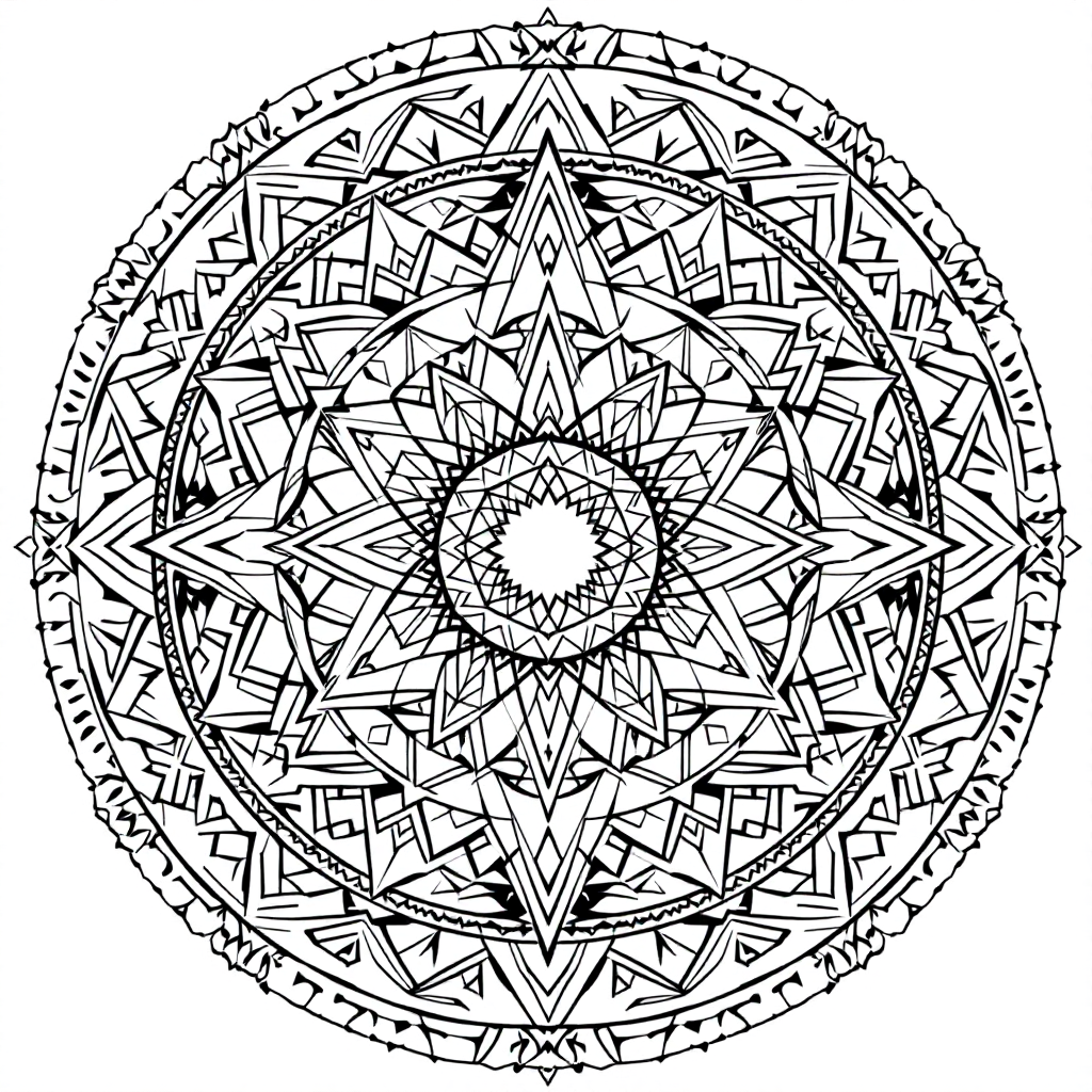 Yantra Coloring: Success Triangle Yantra
